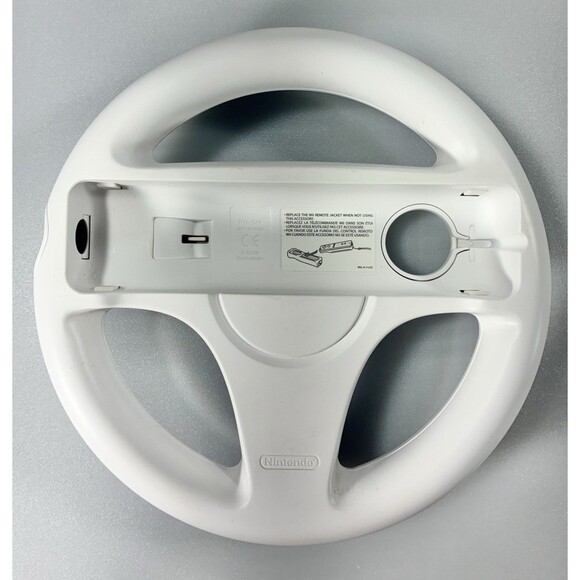 Nintendo Wii White RVL-003 Motion Remote Controller with Steering Wheel Tested - Picture 7 of 11